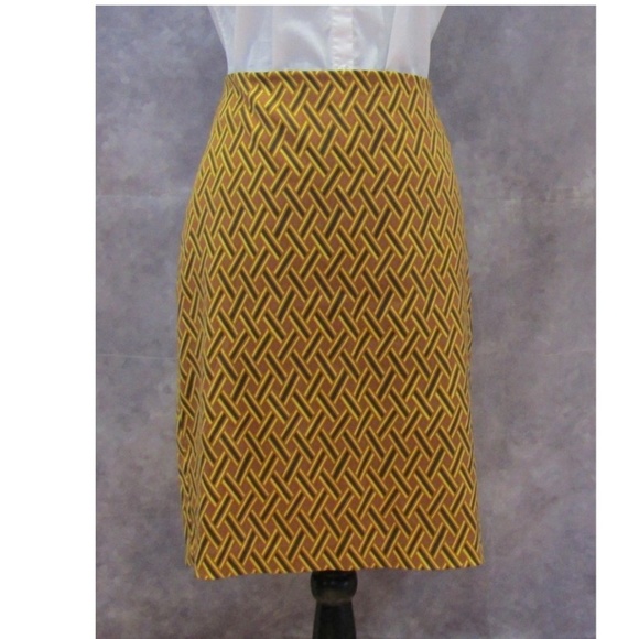 New York & Company Dresses & Skirts - New York & Company Brown & Yellow Print Skirt 12